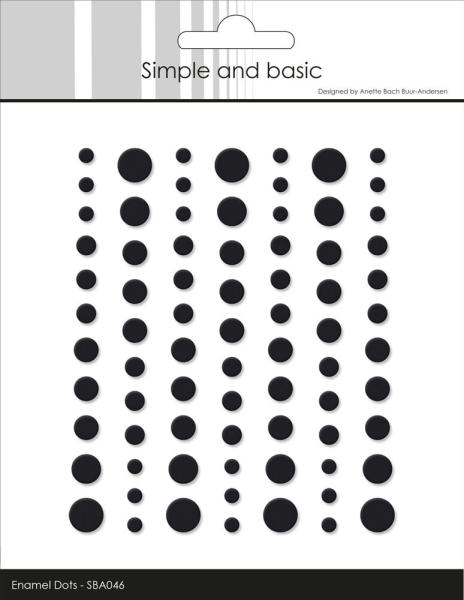 Simple and Basic - Adhesive Matte Enamel Dots "Black"