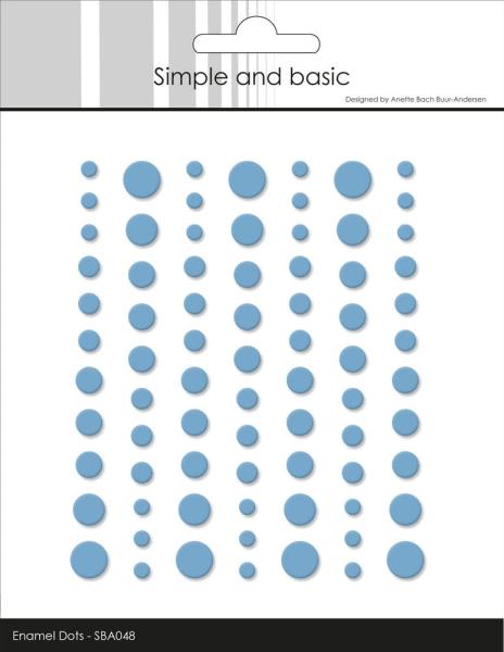 Simple and Basic - Adhesive Matte Enamel Dots "Light Blue"