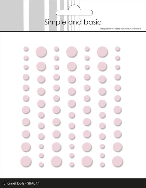 Simple and Basic - Adhesive Matte Enamel Dots "Light Pink"