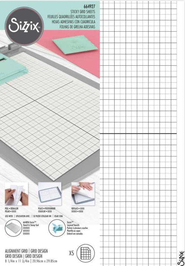 Sizzix - Sticky Grid Sheets 21x29,5cm