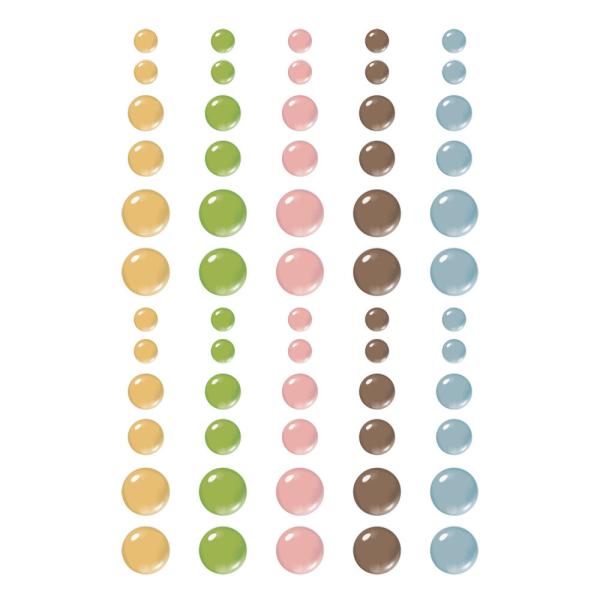 Simple Stories - Enamel Dots "Vintage Junk Drawer" 60 Stück 