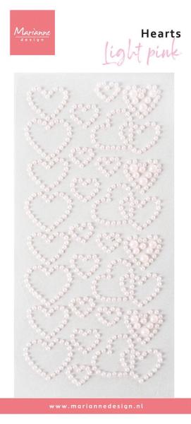 Marianne Design - Schmucksteine "Light Pink" Hearts Pearls
