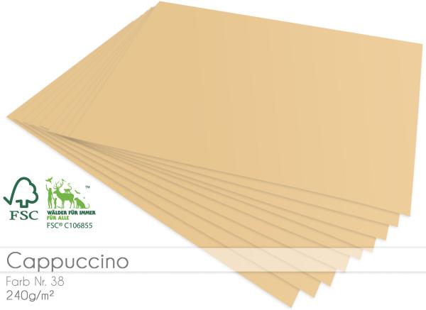 Cardstock - Bastelpapier 240g/m² DIN A4 in cappuccino