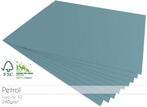 Cardstock - Bastelpapier 240g/m² DIN A4 in petrol