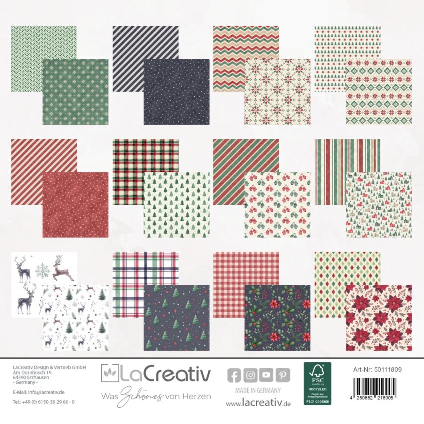 LaCreativ - Designpapier "Festlicher Mustermix" Paper Pack 6x6" - 24 Bogen