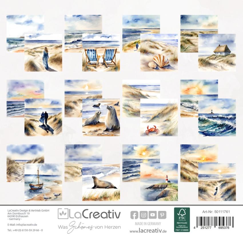 LaCreativ - Designpapier "Geliebte Nordsee" Paper Pack 6x6" - 24 Bogen