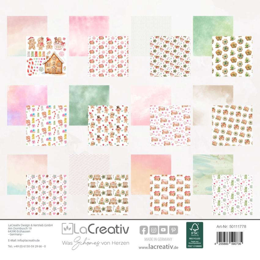 LaCreativ - Designpapier "Lebkuchenschmaus" Paper Pack 6x6" - 24 Bogen