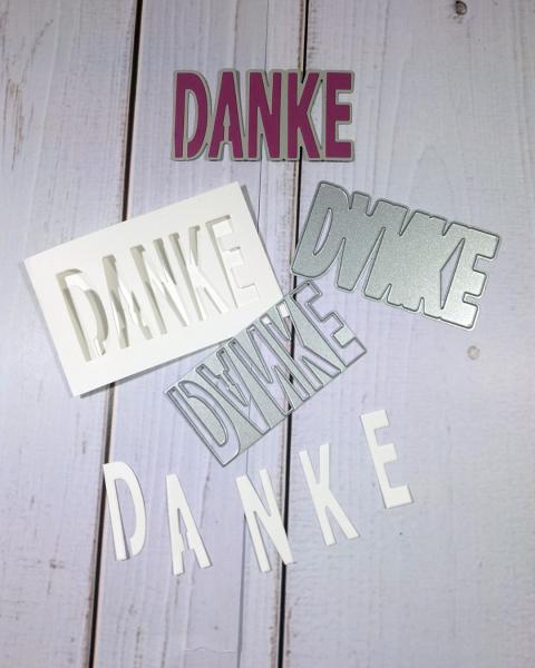 Kulricke Stanzschablone "Danke Insert mit Aufleger" Craft Die