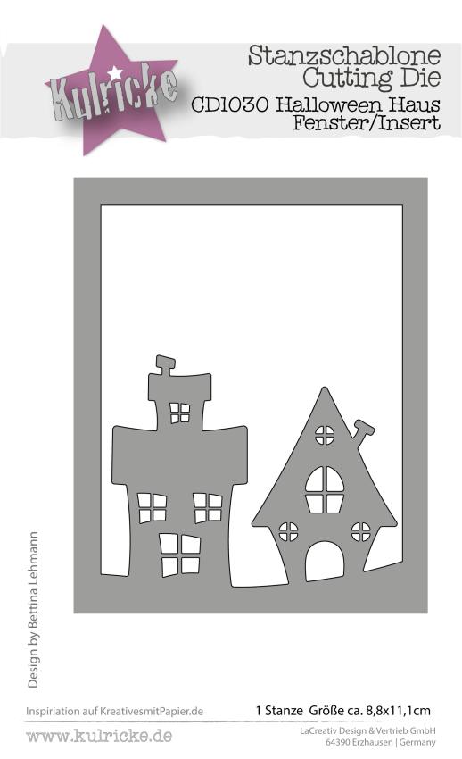 Kulricke Stanzschablone "Halloween Haus Fenster/Insert" Craft Die 