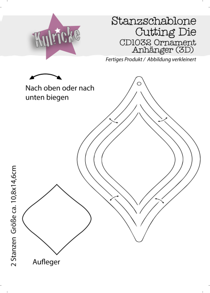 Kulricke Stanzschablone "Ornament Anhänger 3D" Craft Die 