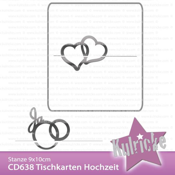 "Tischkarte 3D Hochzeit" Stanze - Craft Die