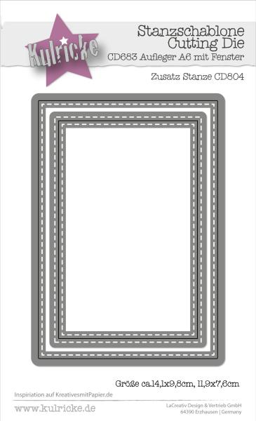 "Aufleger A6 mit Fenster" Stanze - Craft Die