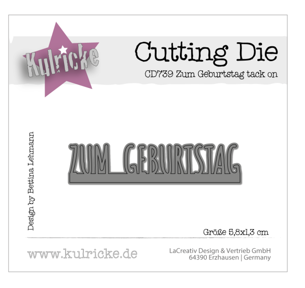 Kulricke Stanzschablone "Zum Geburtstag tack on" Craft Die