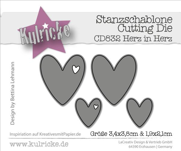 Kulricke Stanzschablone "Herz in Herz" Craft Die 