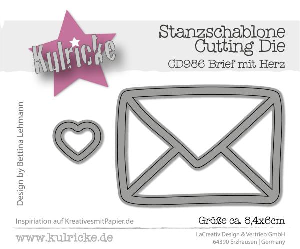 Kulricke Stanzschablone "Brief mit Herz" Craft Die