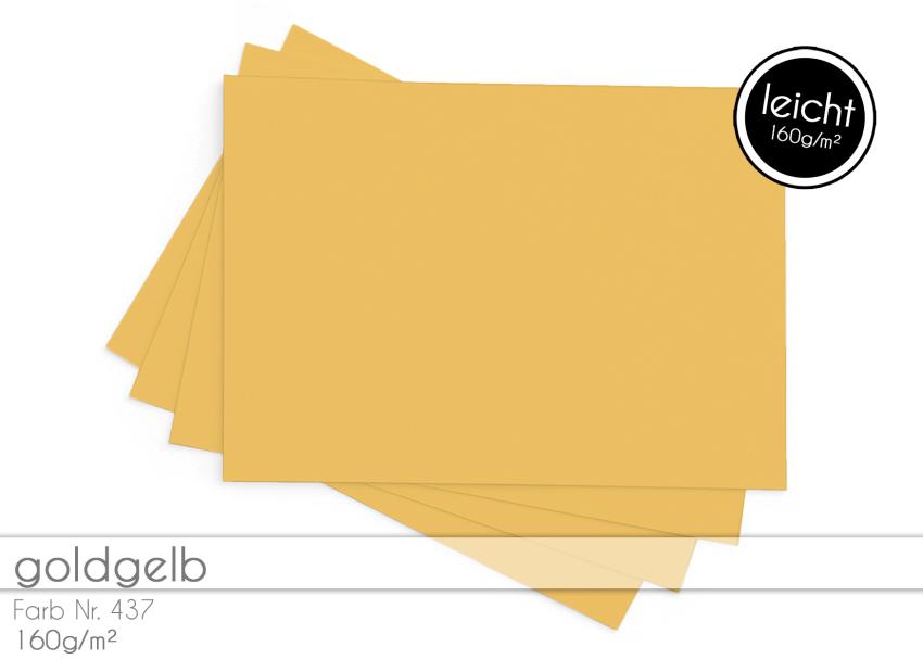 Tonkarton 160 g/m² – DIN A4 – goldgelb