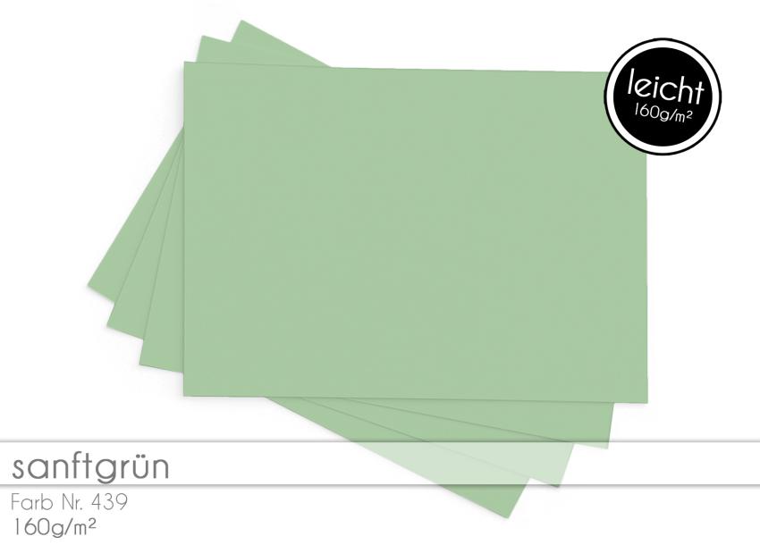 Tonkarton 160 g/m² – DIN A4 – sanftgrün