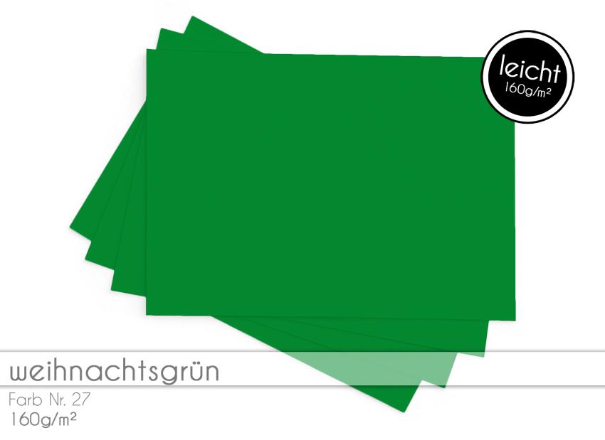 Tonkarton 160 g/m² - DIN A4 - weihnachtsgrün