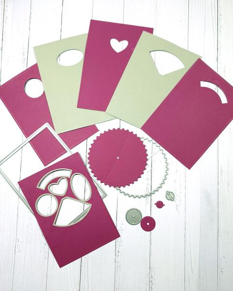 Kulricke Stanzschablone "Drehkarte inkl. Stencil" Craft Die