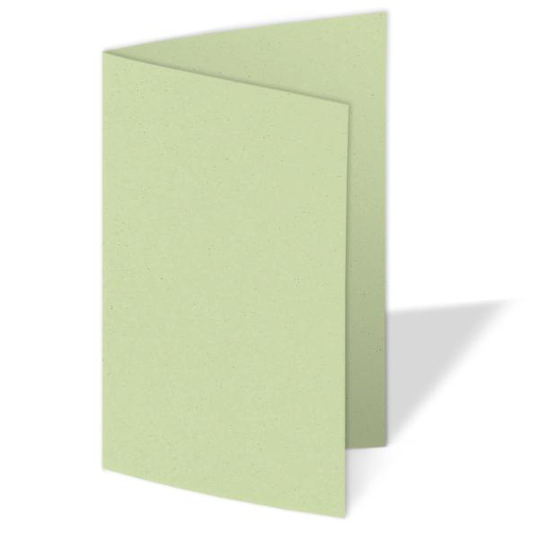 Doppelkarte - Faltkarte 250g/m² DIN B6 in recycling kiwi