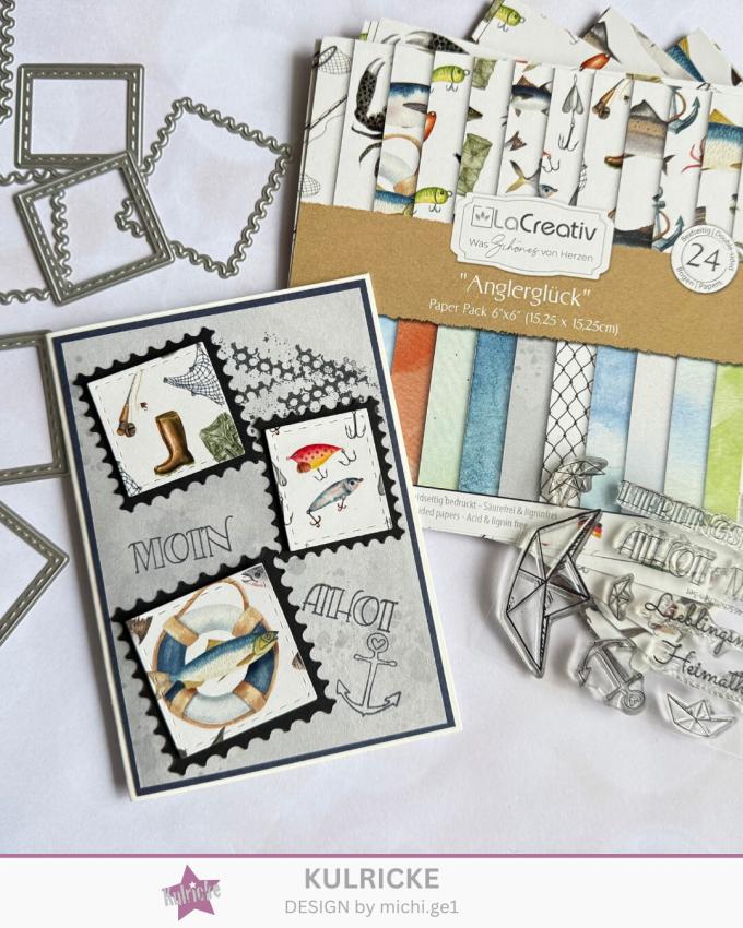 LaCreativ - Designpapier "Anglerglück" Paper Pack 6x6" - 24 Bogen