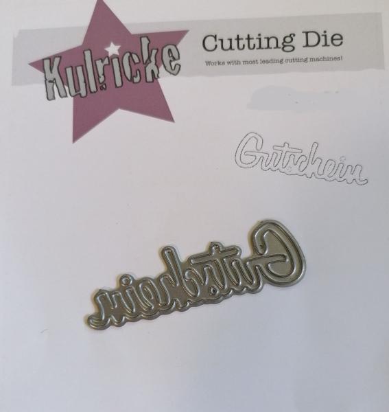 Kulricke Metall Stanzschablone Craft Die "Gutschein 2" 