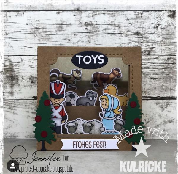 Kulricke Stempelset "Vintage Spielzeug" Clear Stamp