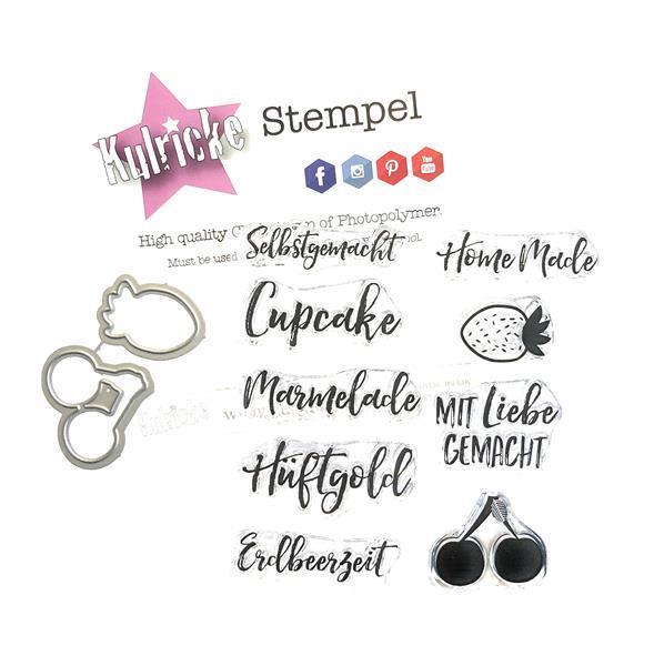 Selbstgemachtes Stempel Set mit Stanzen