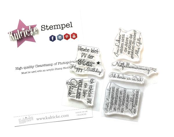 Kulricke Stempelset "Geburtstag 5" Clear Stamp