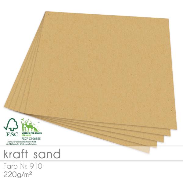 Cardstock 12"x12"  220g/m² (30,5 x 30,5cm) in kraft sand
