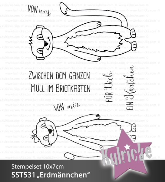 Stempelset "Erdmännchen" Clear Stamp