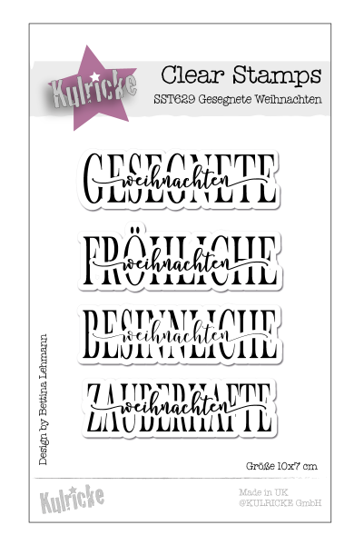 Kulricke Stempelset "Gesegnete Weihnachten" Clear Stamp