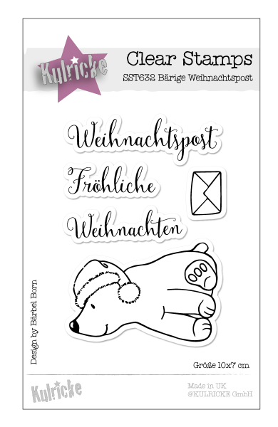 Kulricke Stempelset "Bärige Weihnachtspost" Clear Stamp