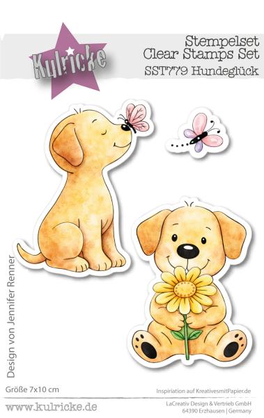 Kulricke Stempelset "Hundeglück" Clear Stamp