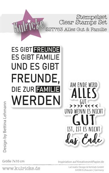 Kulricke Stempelset "Freunde & Alles gut "  A7 Clear Stamp