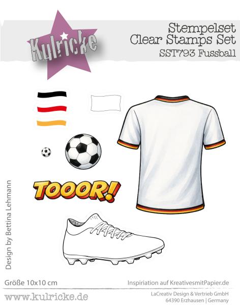 Kulricke Stempel "Fussball" 10x10cm Clear Stamp