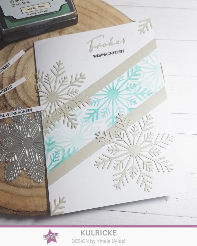 Kulricke Bundle "Schneeflockenwunder (A5)" inkl. Stempel, Stanzen & Cardstock