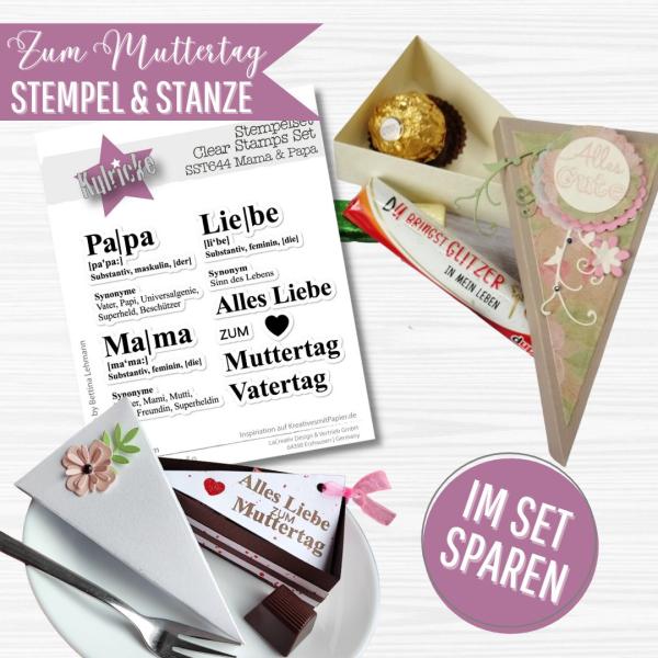 Bundel Muttertag / Vatertag Stempel & Stanze