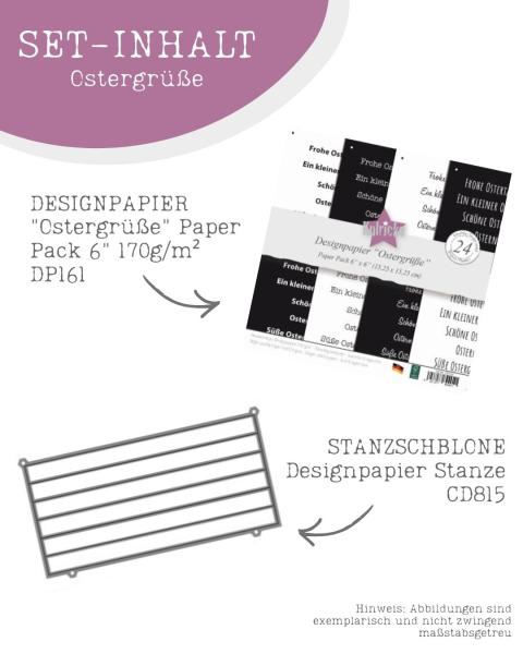 Bundel Designpapier Ostergrüsse & Designpapier Stanzen