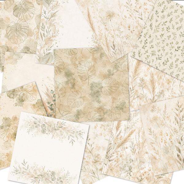 LaCreativ - Designpapier "Boho Wiesenzauber" Paper Pack 6x6" - 24 Bogen