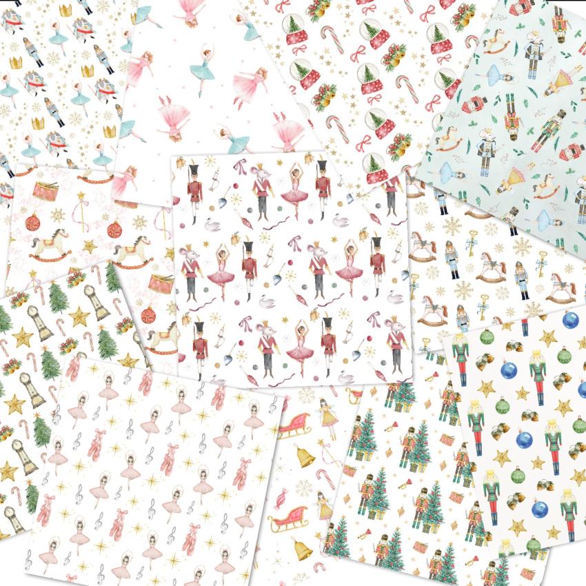 LaCreativ - Designpapier "Der Nussknacker" Paper Pack 6x6" - 24 Bogen