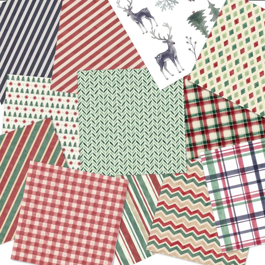 LaCreativ - Designpapier "Festlicher Mustermix" Paper Pack 6x6" - 24 Bogen
