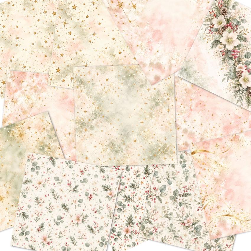 LaCreativ - Designpapier "Festliches Blütenkleid" Paper Pack 6x6" - 24 Bogen