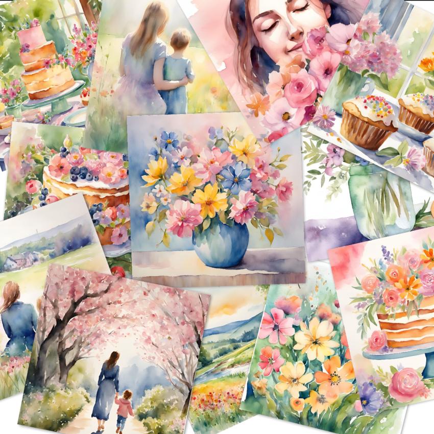 LaCreativ - Designpapier "Frühlingsgruß zum Muttertag" Paper Pack 6x6" - 24 Bogen