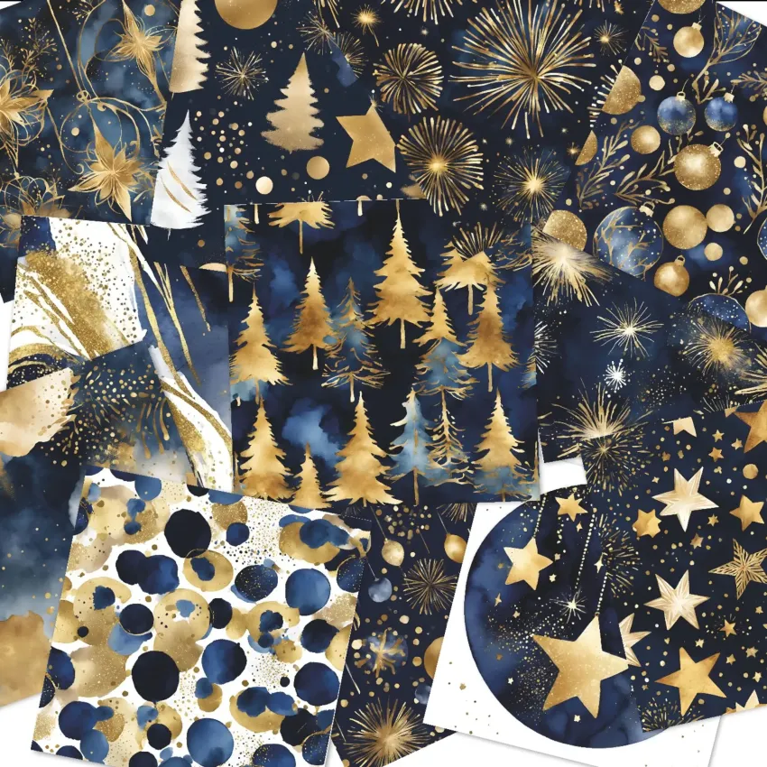 LaCreativ - Designpapier "Funkelnde Winternächte" Paper Pack 6x6" - 24 Bogen