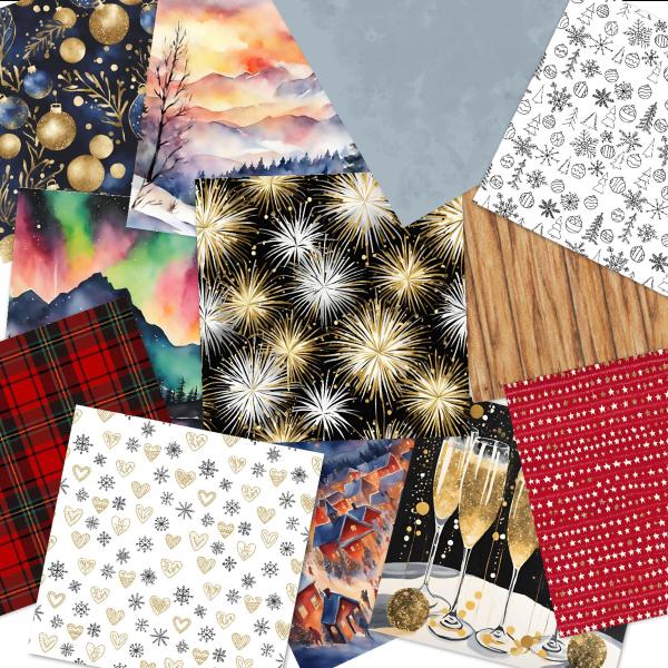 LaCreativ - Designpapier "Wintermix 2024" Paper Pack 6x6" - 24 Bogen