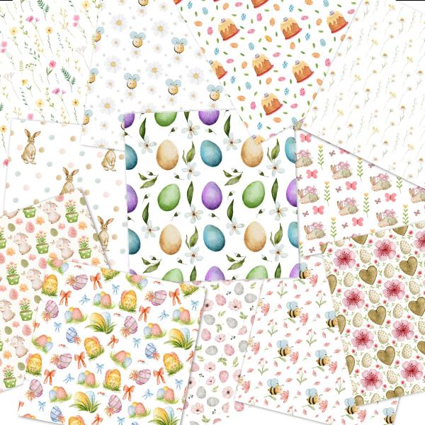 LaCreativ - Designpapier "Kleine Osterwelt" Paper Pack 6x6" - 24 Bogen
