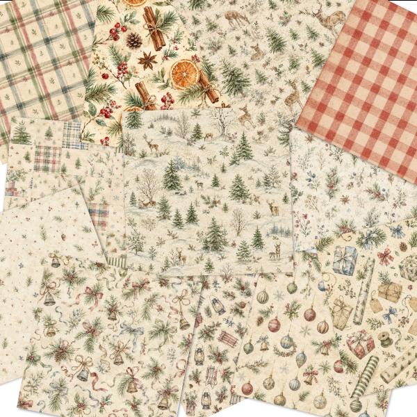 LaCreativ - Designpapier "Vintage Weihnachten" Paper Pack 6x6" - 24 Bogen