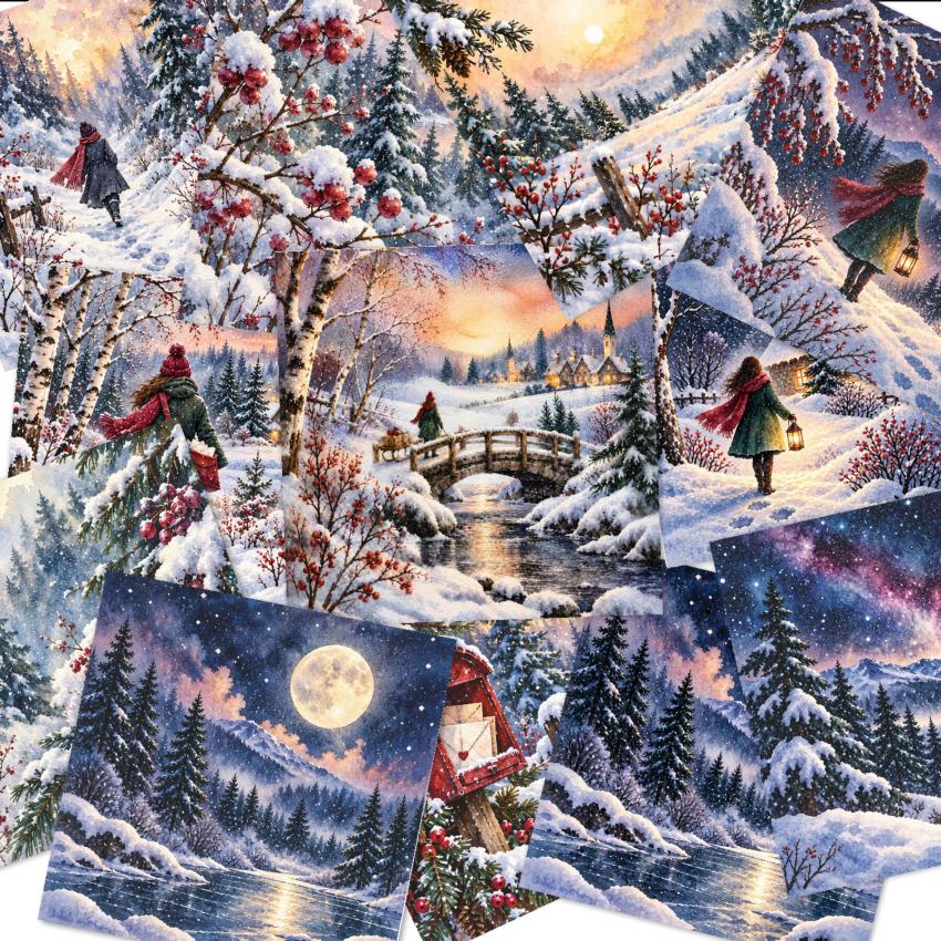 LaCreativ - Designpapier "Winterpost" Paper Pack 6x6" - 24 Bogen