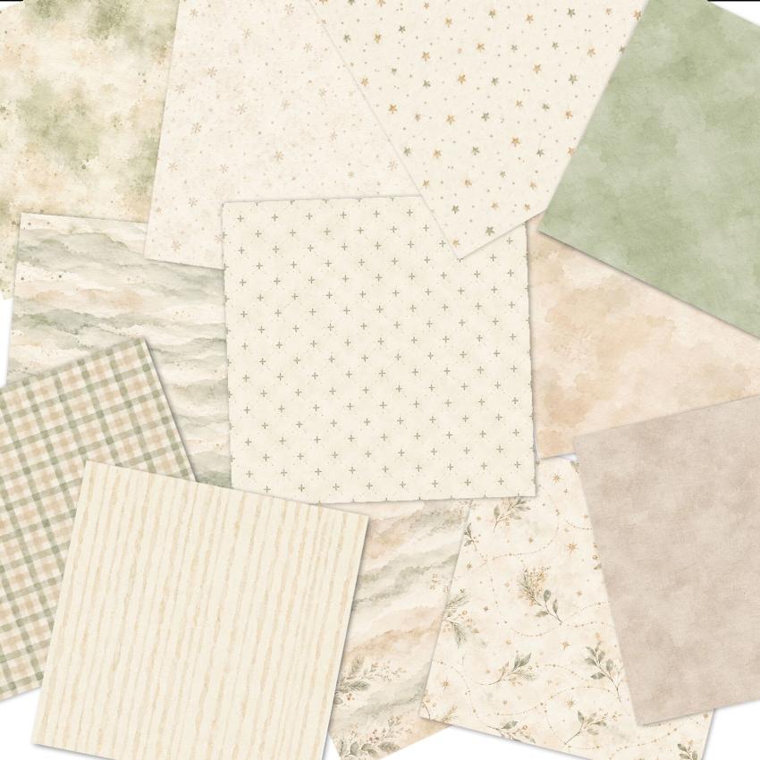 LaCreativ - Designpapier "Zarte Winterzweige" Paper Pack 6x6" - 24 Bogen